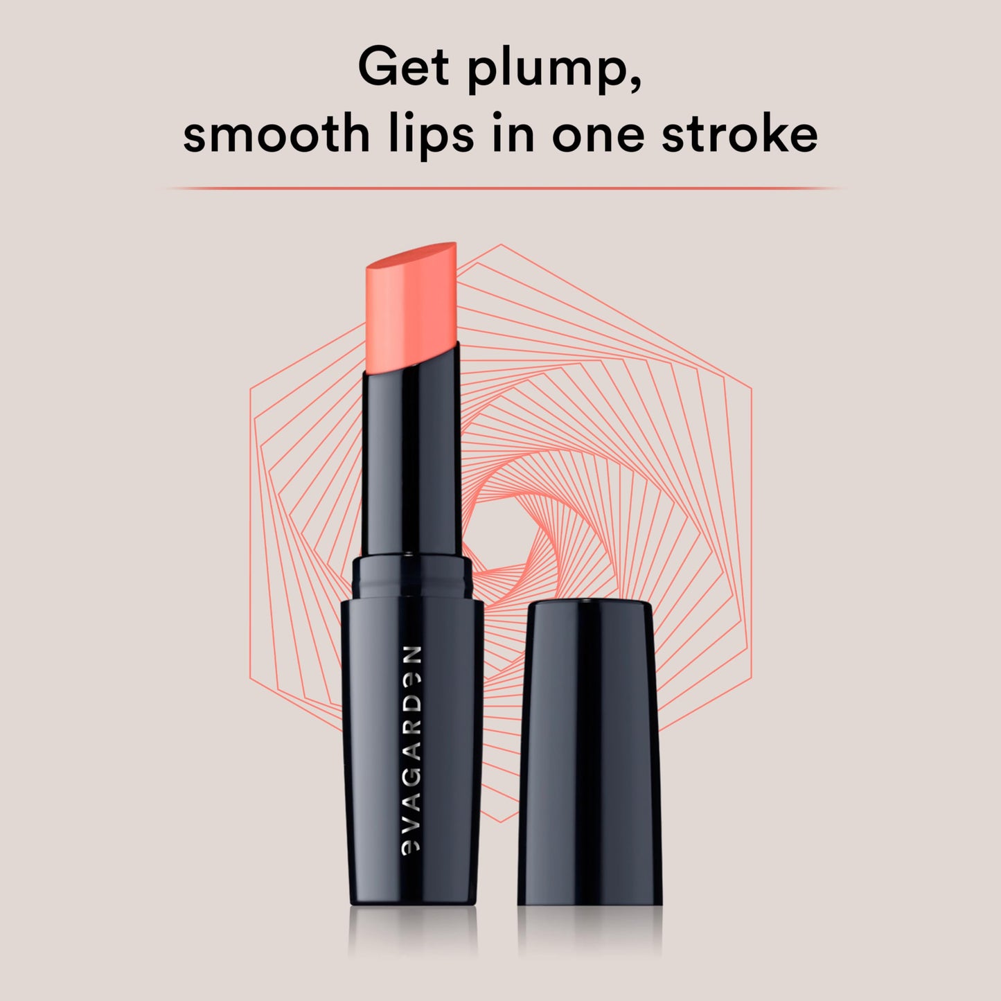 EVAGARDEN Pleasure Lipstick - Moisturizes and Nourishes - Protects with SPF - Soft Application Spreads Easily and Provides Smoothness - Gives Volume Effect and Bright Color - 662 Shell Pink - 0.1 oz