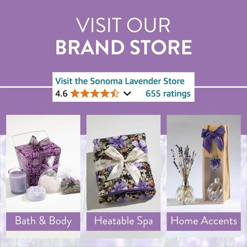Sonoma Lavender, Lavender Bolster Roll, Microwaveable, Hot/Cold Neck Pillow, Soothing and Relaxing Pain Relief for Neck, Low Back or Behind The Knees, Removable/Washable Cover, (Embroidered Lavender