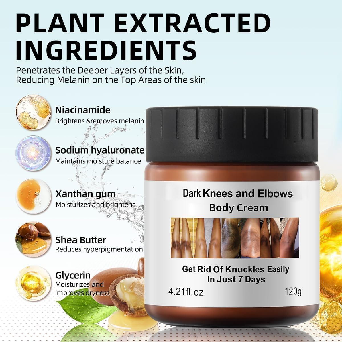 Dark Elbow and Knees Remover, Skin Brightening Cream for Dark Inner Thigh
