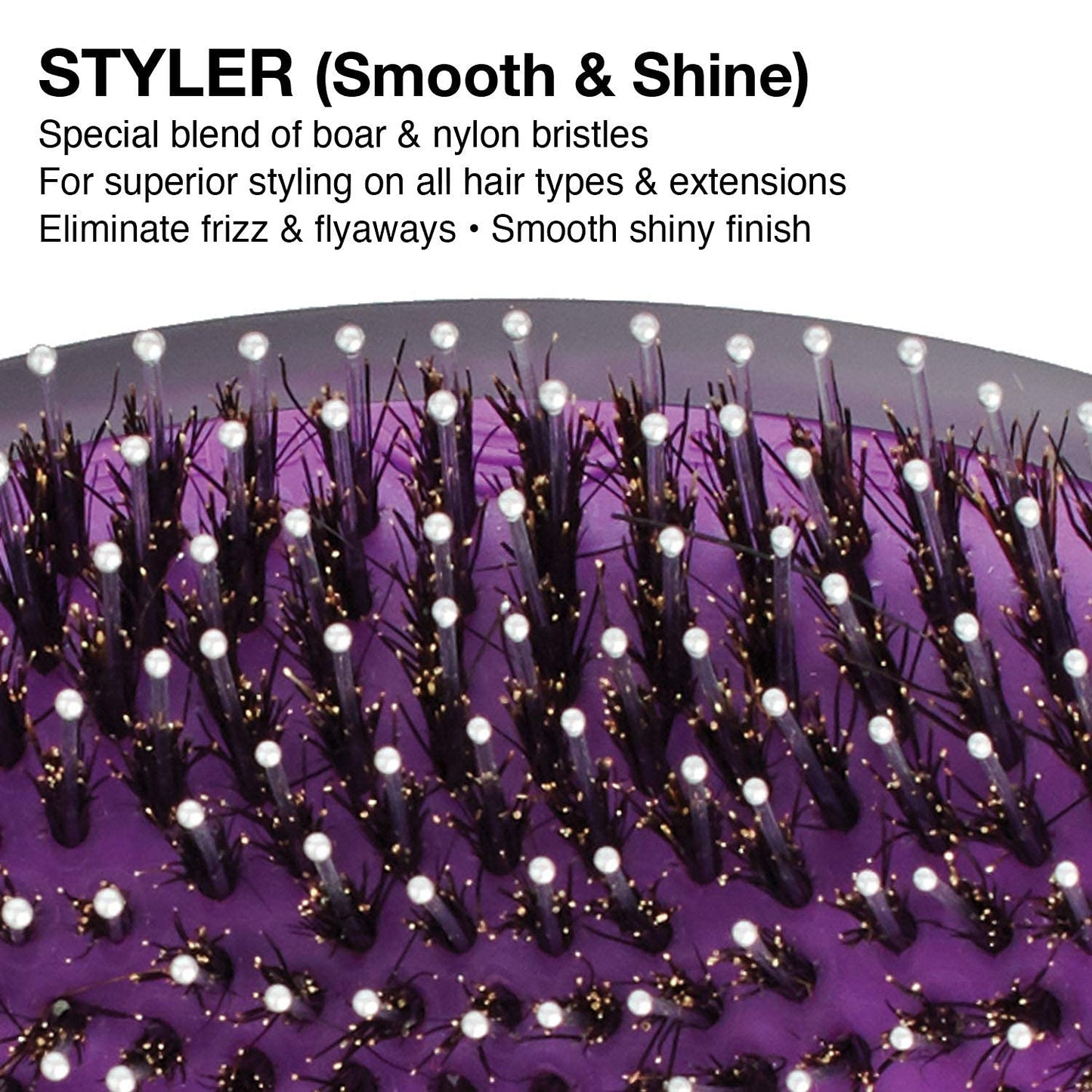 Olivia Garden OG Detangler Brush - Scalp-Massaging, Easy-Clean Design for All Hair Types