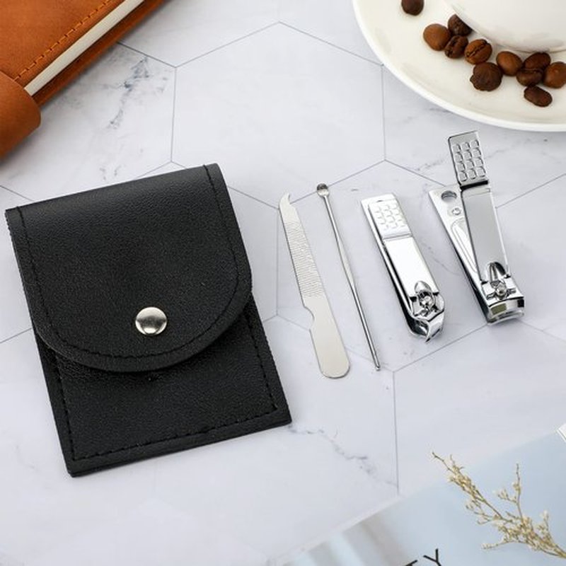 Geosar 12 Sets Manicure Set Nail Clippers Pedicure Kit Stainless Steel Professional Pedicure Set Grooming Kits Nail Care Tools with Luxurious Travel Case for Nail Care(Black)