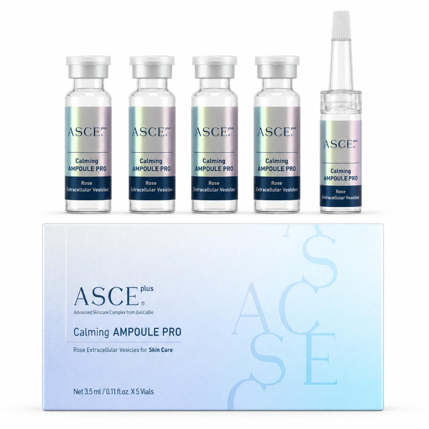 ASCE+ Exosome Ampoule Pro – 5 Weeks Intensive Skin rejuvenating care with 70,000ppm Ultra-High Concentration Rose Exosome, Hydrating & Skin Glow, Boosts Collagen, Wrinkle & Pigmentation Care
