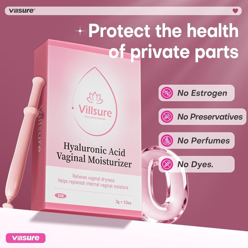 Hyaluronic Acid Vaginal Moisturizer - pH Balanced Care Gel for Dryness Relief | Fragrance-Free