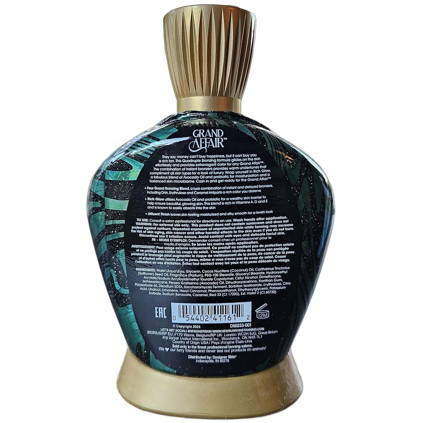 Designer Skin Grand Affair Quadruple Bronzing DHA Bronzer Tanning Lotion 13.5 ounces