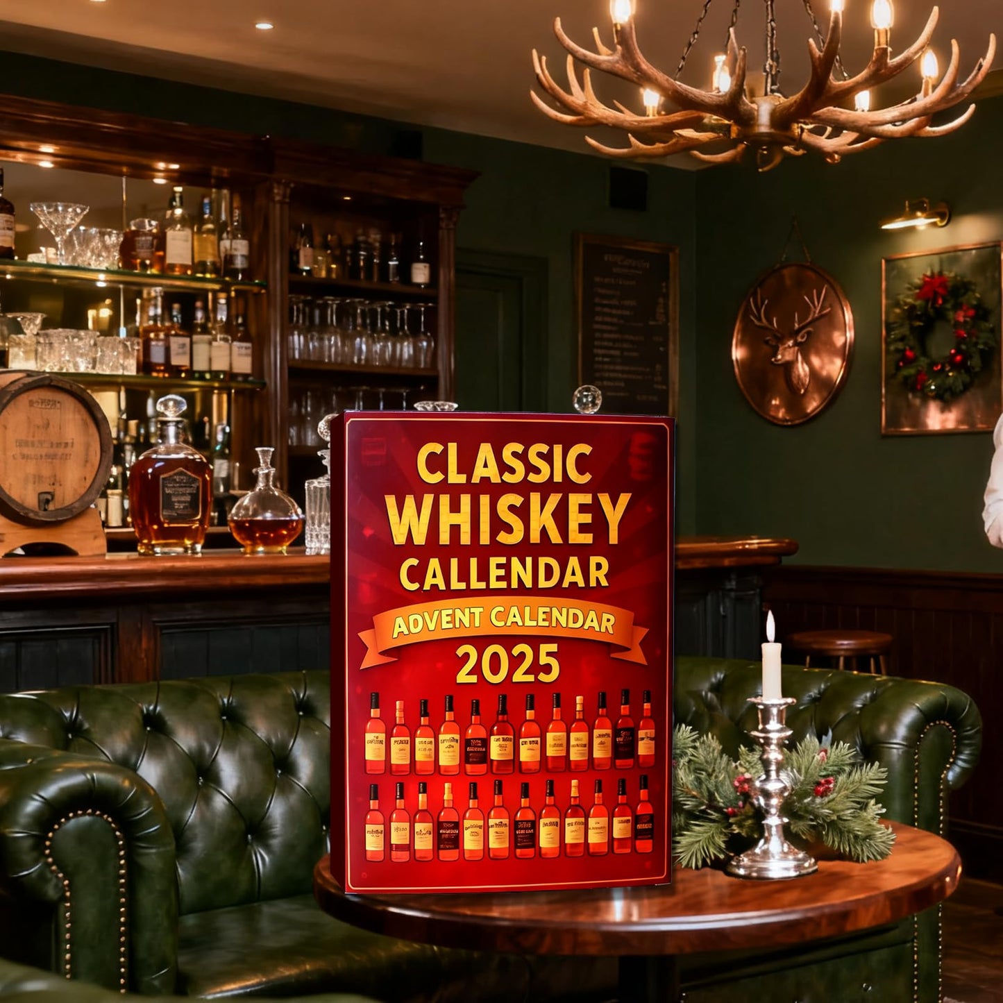 Whiskey Advent Calendar,24-Day Whiskey-Themed Countdown A Daily Tasting Journey Through the World Flavors of Whiskey (Brown)