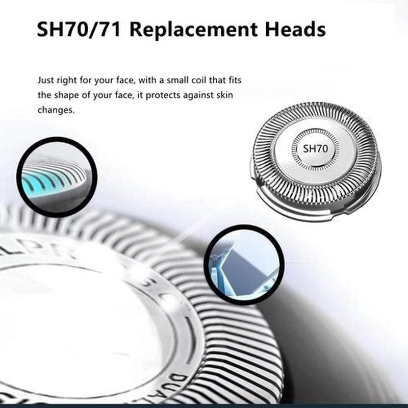 SH70/71 Replacement Heads Blades Compatible with Philips Norelco 7000 Replacement Heads,New Upgraded for 7000 Replacement Heads, SH70 Replacement Blades for 7500 S7370 S7371 S7720 and SW7700[6 Pack]