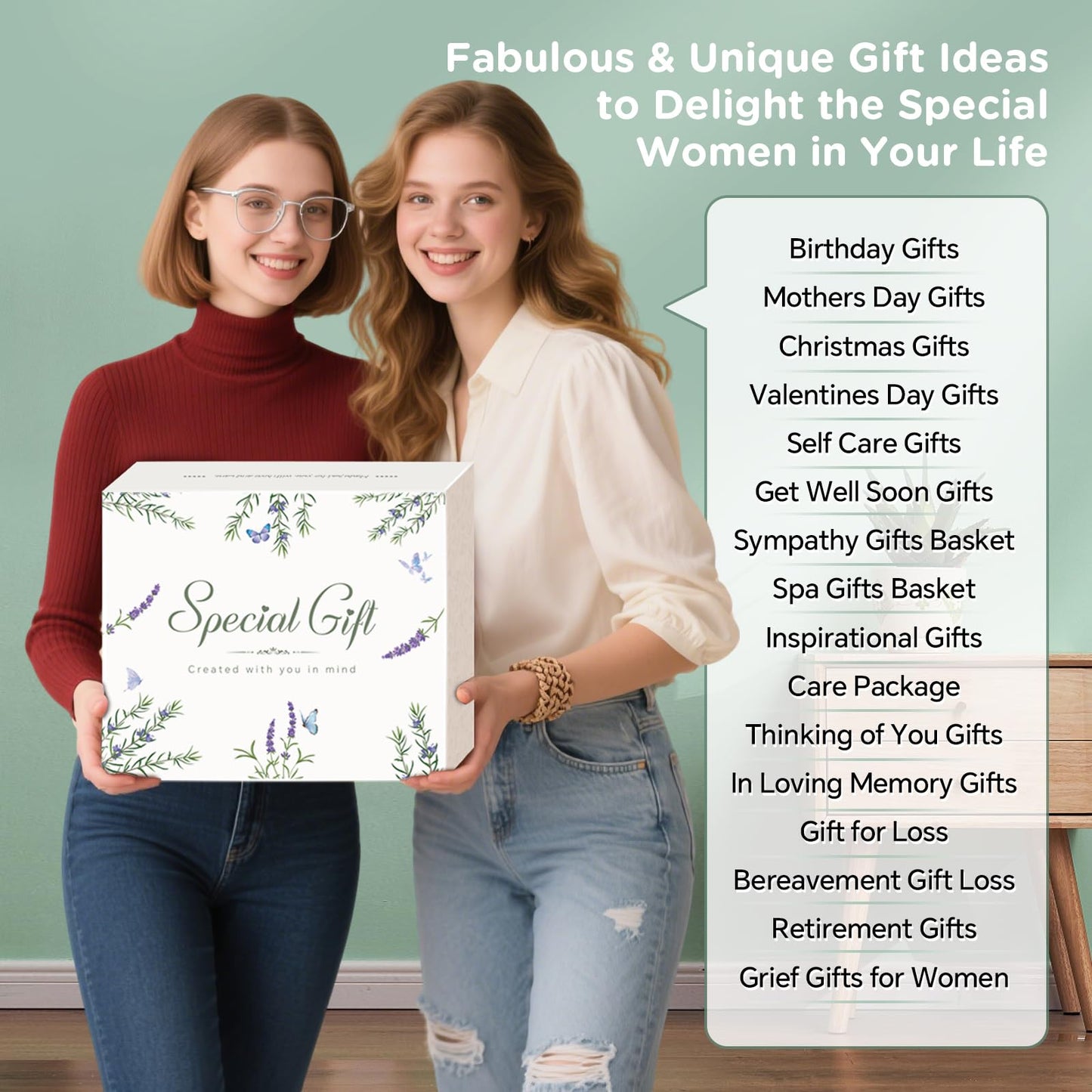 Gift Baskets for Women, Birthday Gift Mothers Day Gifts for Women, Mom, Her, Wife, Girlfriend, Sister, Comfort Get Well Soon Gift Basket, Self Care Gifts Sympathy Inspirational Care Package Spa Set