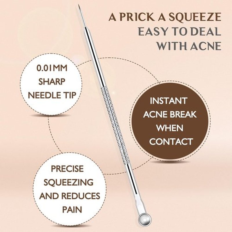 WSYUB Blackhead Tweezers, Pimple Popper Tool Kit, Blackhead Extractor,Ingrown Hair Tweezers, Blemish and Blackhead Removal Tools