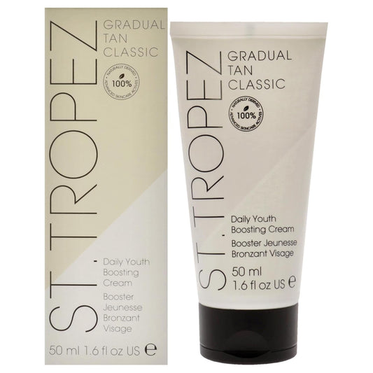 St.Tropez Gradual Tan Classic Daily Youth Boosting Cream, Hydrating Self Tan Face Cream, Vegan, Natural & Cruelty Free, 1.6 Fl Oz