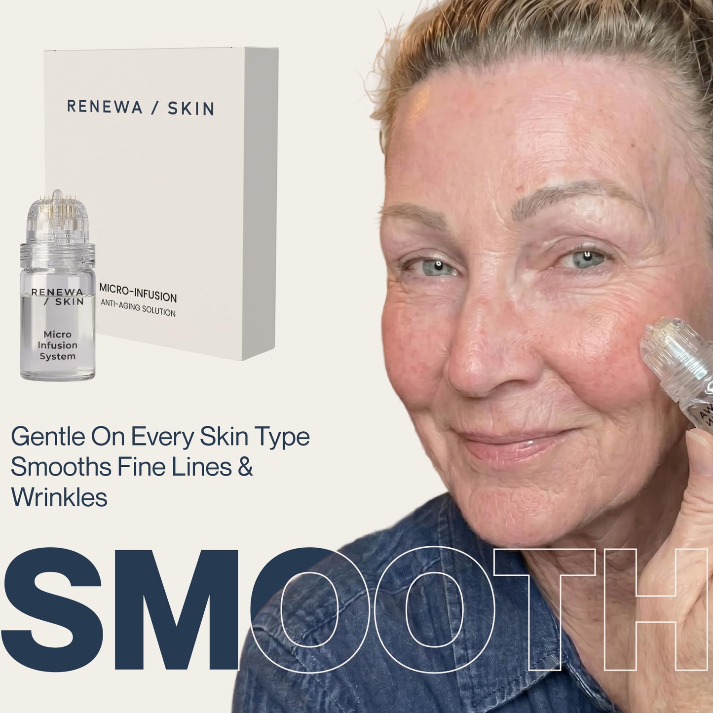 Renewa Micro Infusion Kit- At Home Microinfusion Facial System and Skincare Infusion Kit with 2 Applicators and 6 Serums – Improved Cosmetic Facial Care Tool - 1 Month Supply