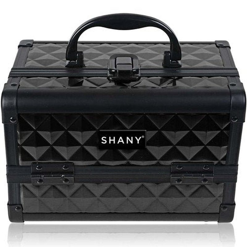 SHANY Chic Makeup Train Case Cosmetic Box Portable Makeup Case Cosmetics Beauty Organizer Jewelry storage with Locks, Multi trays Makeup Storage Box with Makeup Mirror - Twilight