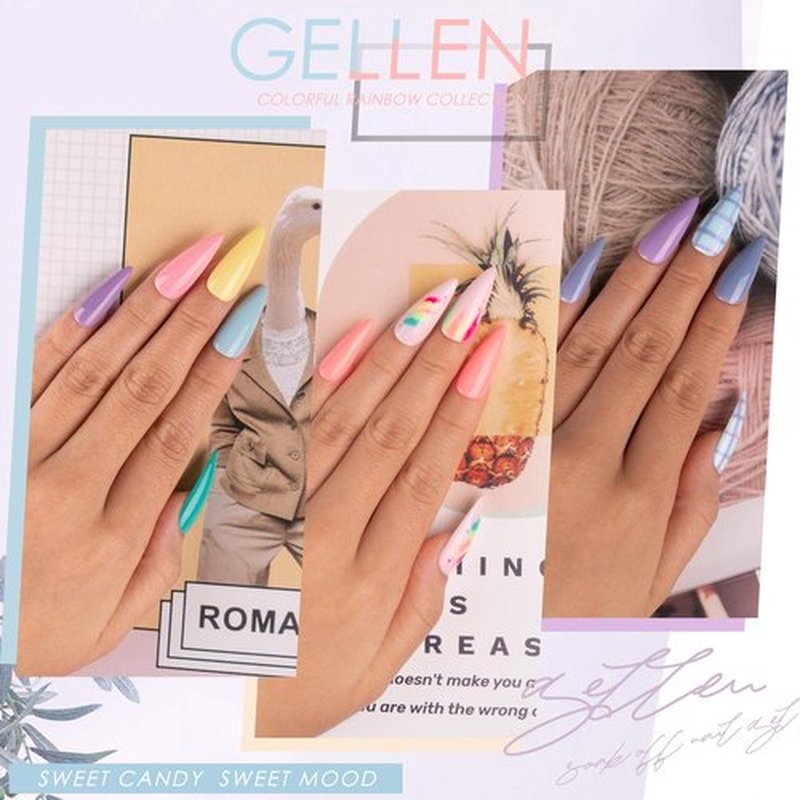 Gellen Gel Nail Polish, 16 Colors Gel Nail Polish Set, Soak off LED Cured U V Gel Polish for Nails, Including Gel Top and Base Coat
