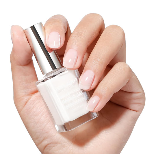 GELLEN 4-In-1 Illuminating Nail Concealer Base Coat - Sheer Milky White | Quick Dry Calcium Formula for Natural Nails