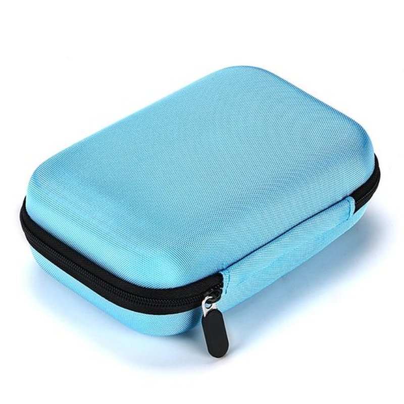 Hipiwe Hard Shell Essential Oil Carrying Case Holds 12 Bottles (Can hold 5ml, 10ml, &10ml Rollers) Travel Size Essential Oils Bag Organizer (Blue)