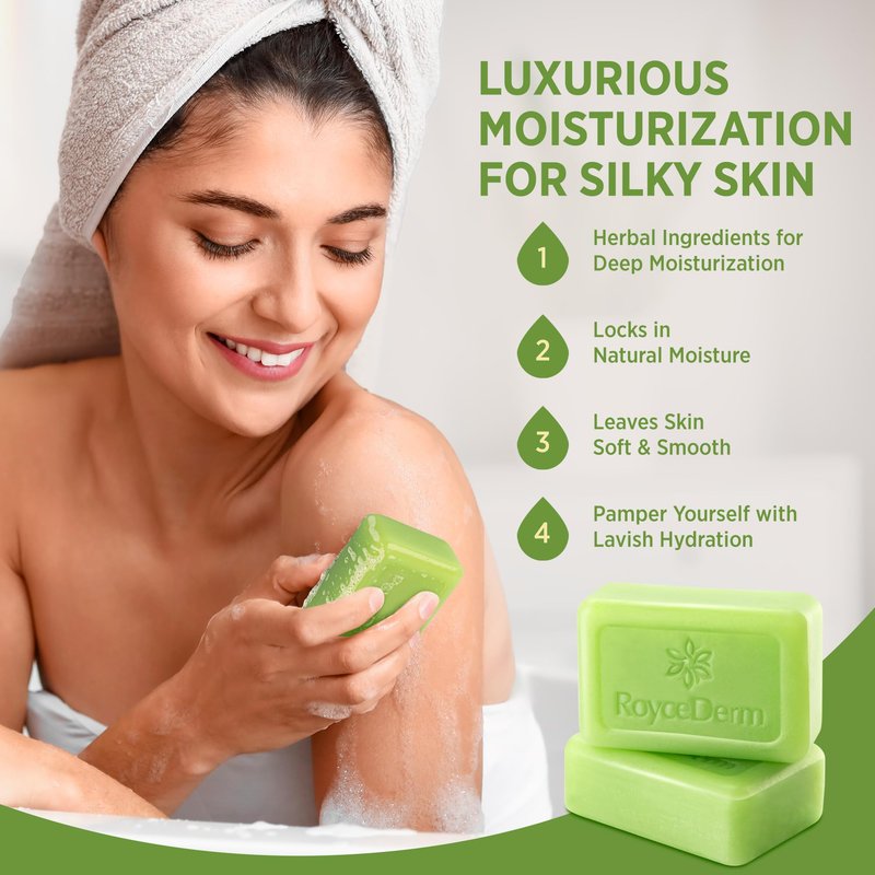 Roycederm Antifungal Bar Soap - Tea tree Oil Soap - Athlete’s Foot Treatment for Jock Itch & Ringworm - Tea Tree Oil Scent, 4 Pack