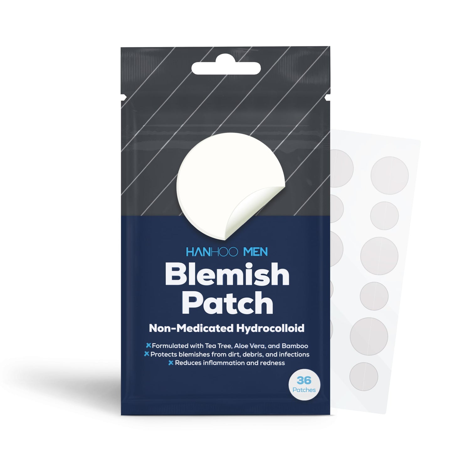 Hanhoo Men’s Tea Tree Blemish Patch, Soothing Invisible Spot, 36 Count