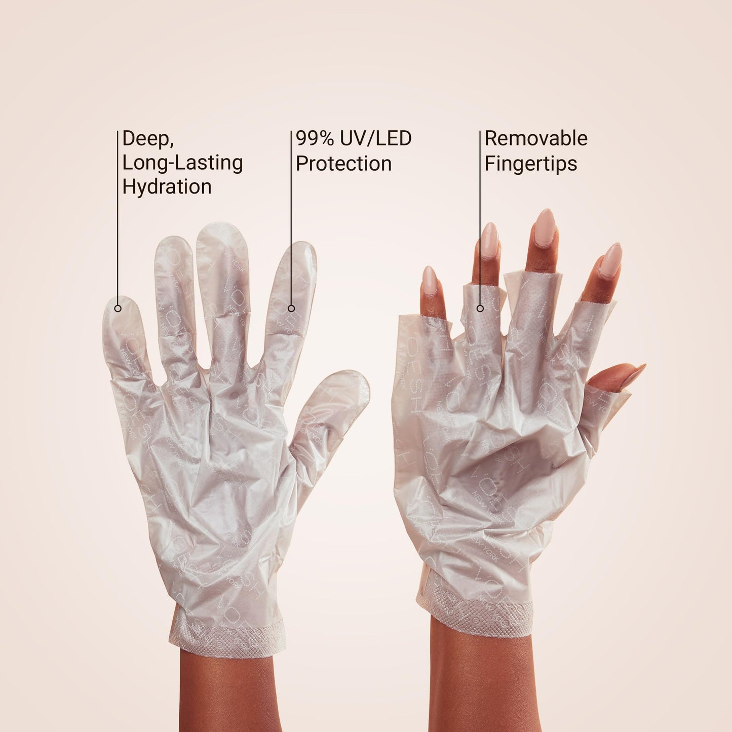 VOESH Collagen Gloves, Vegan Hand Masks, Variety 5 Pack, Moisturizing Hand Mask, Lotion Gloves, Hydrating Gloves, Hand Care, Spa Manicure Gloves, Dry Hand Treatment