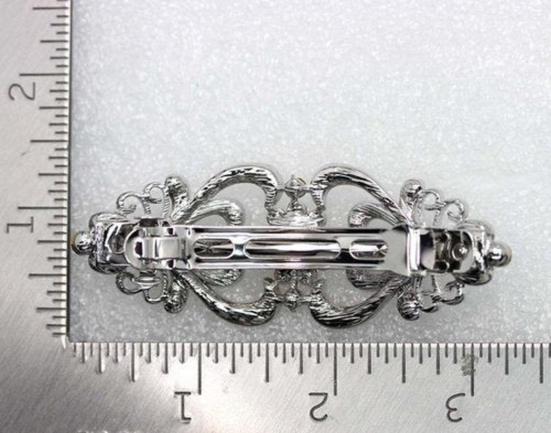 Faship Gorgeous AB Crystal Hearts And Floral Hair Barrette