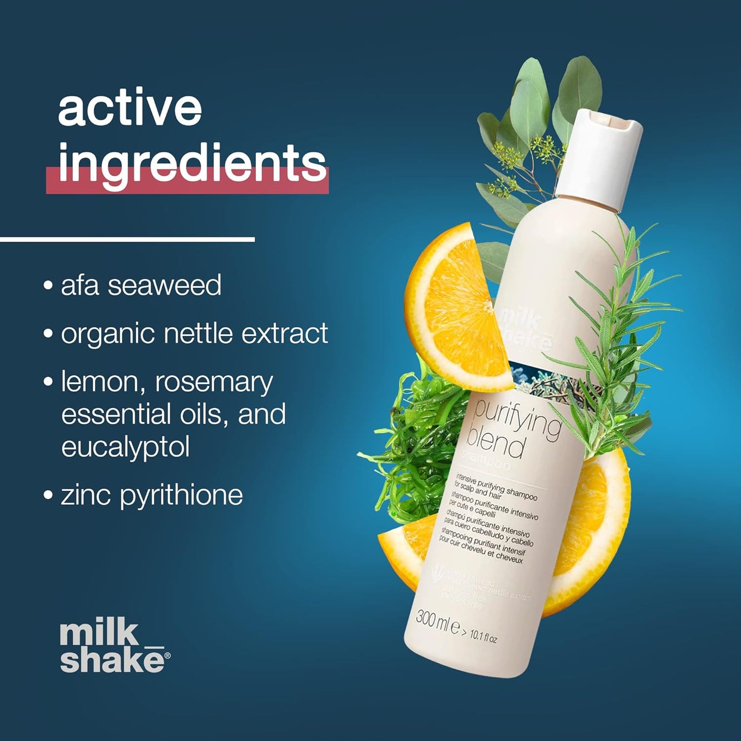 Purifying Blend Shampoo for Oily Hair - milk_shake Deep Cleansing Formula