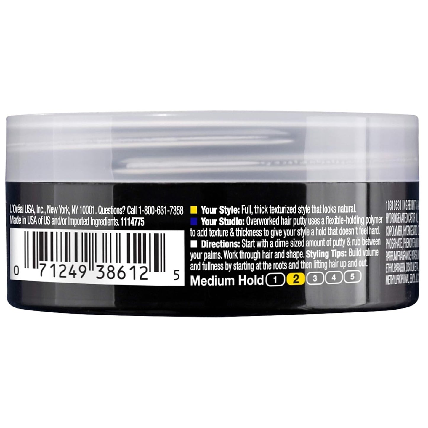 L'Oreal Paris Studio Line Overworked Hair Putty, 1.7 Ounce (Pack of 4)