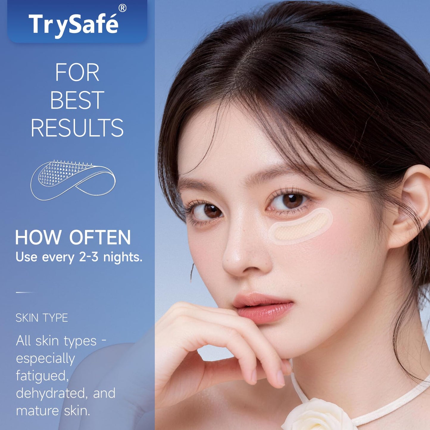 8 pairs PDRN &Calcium Micro Eye Patches, Under Eye Patches for Puffy eyes, Dark Circles & Wrinkle | Hyaluronic Acid, Kojic Acid, Collagen, Peptides, Vitamin C, Niacinamide - Korean Popular Eye Care