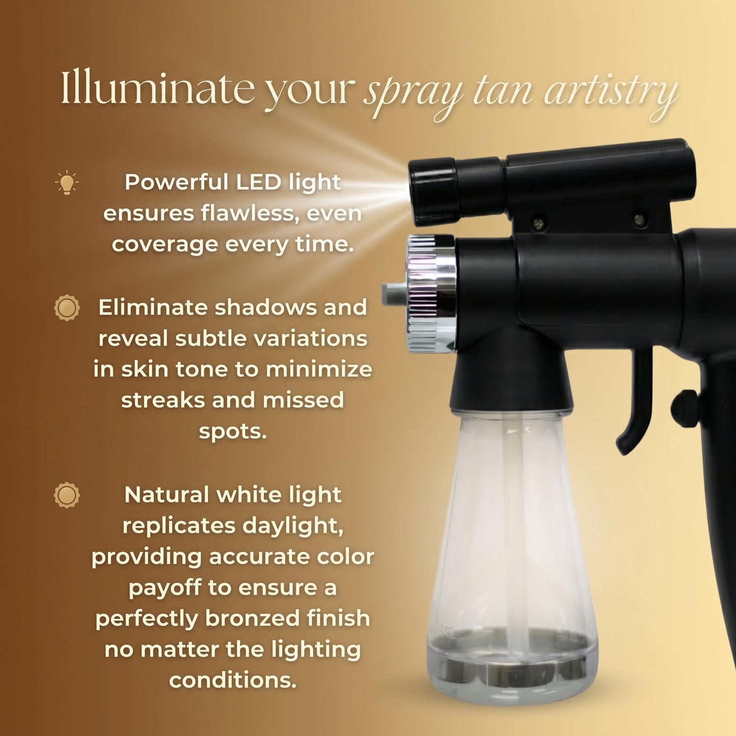 Naked Sun Fascination FX Spray Tan Machine with Honey Glow Rapid Develop Violet Tanning Solution - 8 oz Bundle (2 Items)