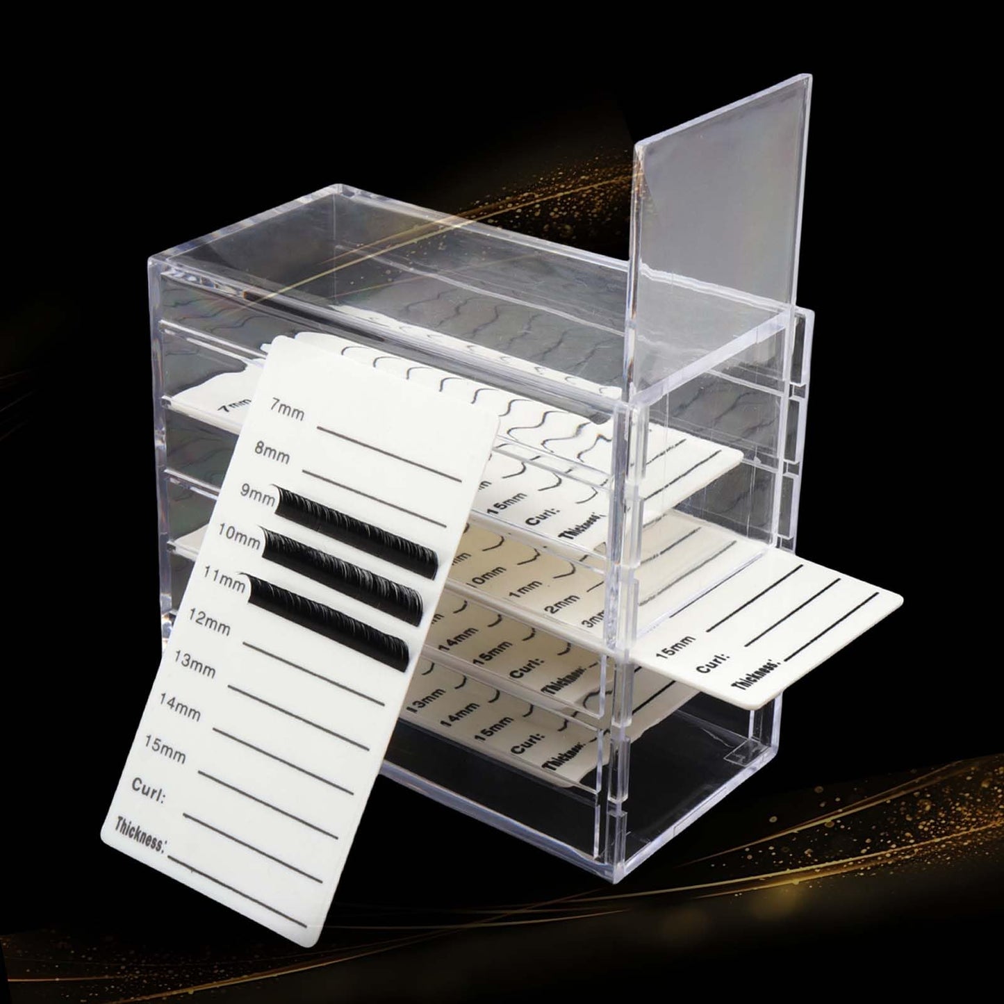 Acrylic 5 Layers Eyelash Storage Box Display Container Lash Display Organizer Eyelashes Holder Case Grafting Eyelash Transparent Box Extension Tool