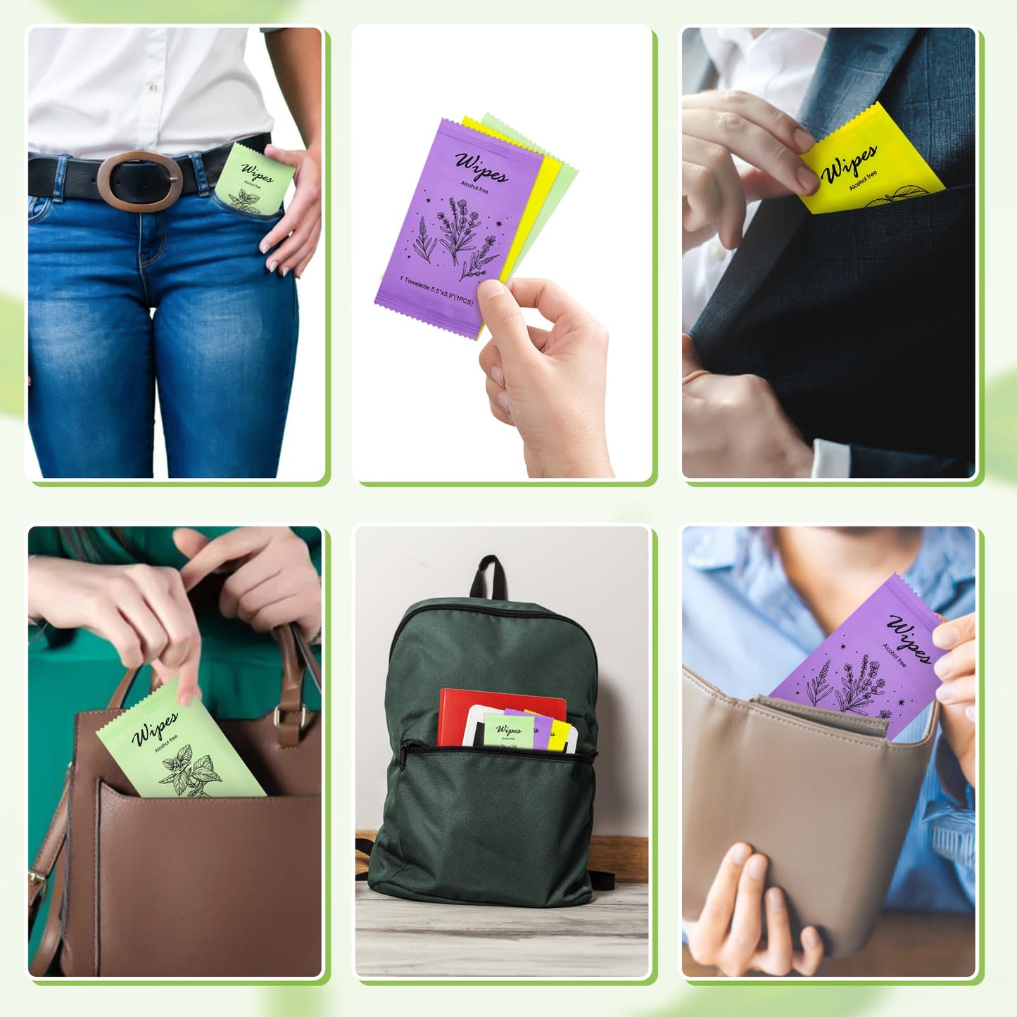 Individual Hand Wipes Wet Wipes Travel Size,Wet Wipes Individually Wrapped Bulk Cleansing Travel Size Wipes for Wedding Travel Restaurant Barbecue150
