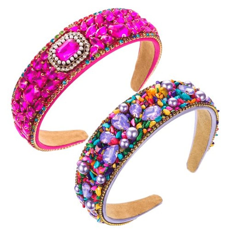 MUQINGWAN Women's Headband, Fashion Crystal Rhinestone Hair Accessory for Women and Girls (Crystal Headband 2)