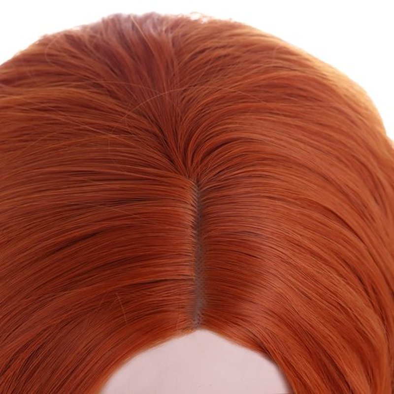 BERON 14 Inches Ginger Wig Short Curly Wig Orange Wig Bob Wig Charming Women Beach Wave Wigs for Cosplay Party Wig Cap Include