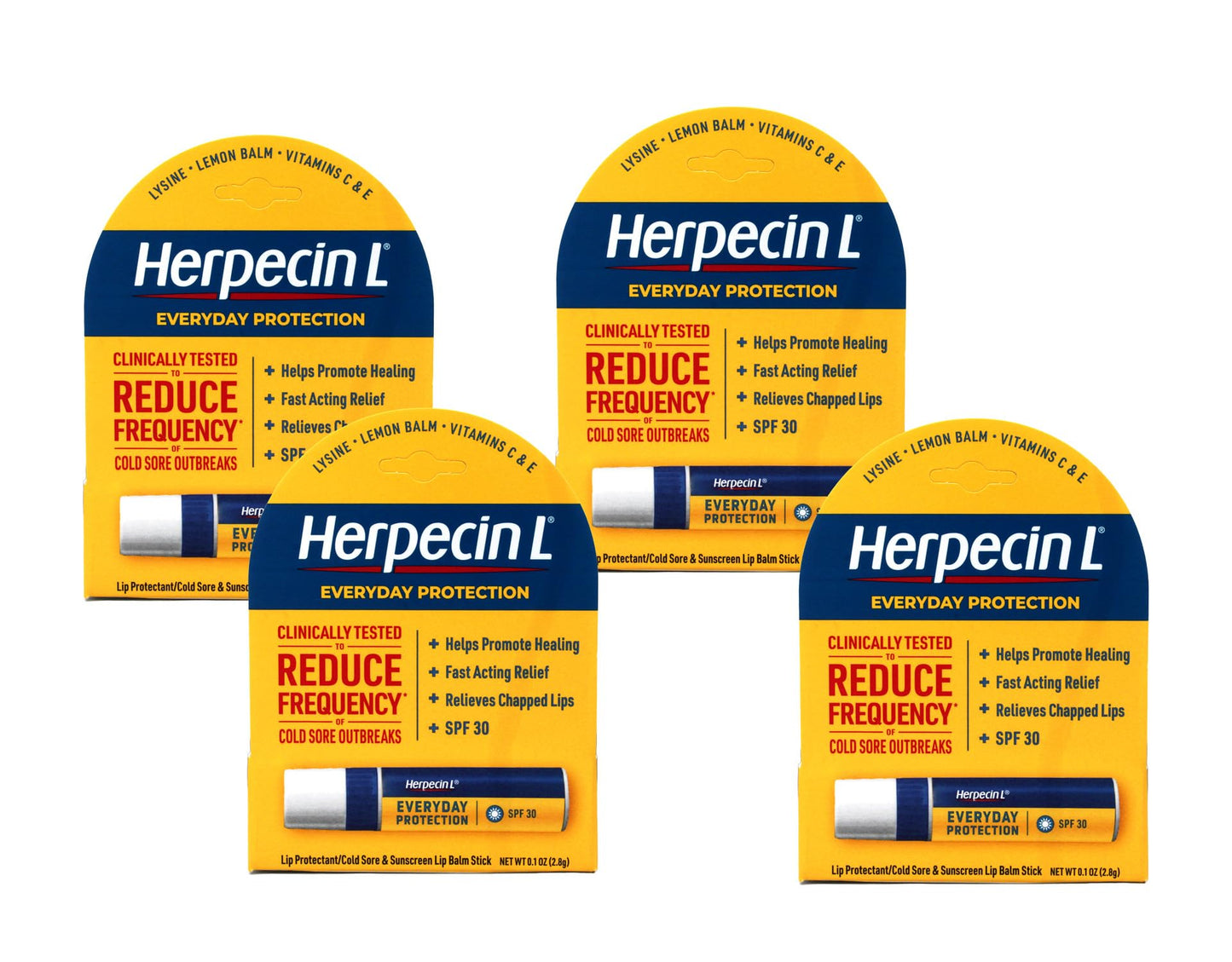 Herpecin L Lip Protectant SPF 30 0.10 oz (Pack of 4)