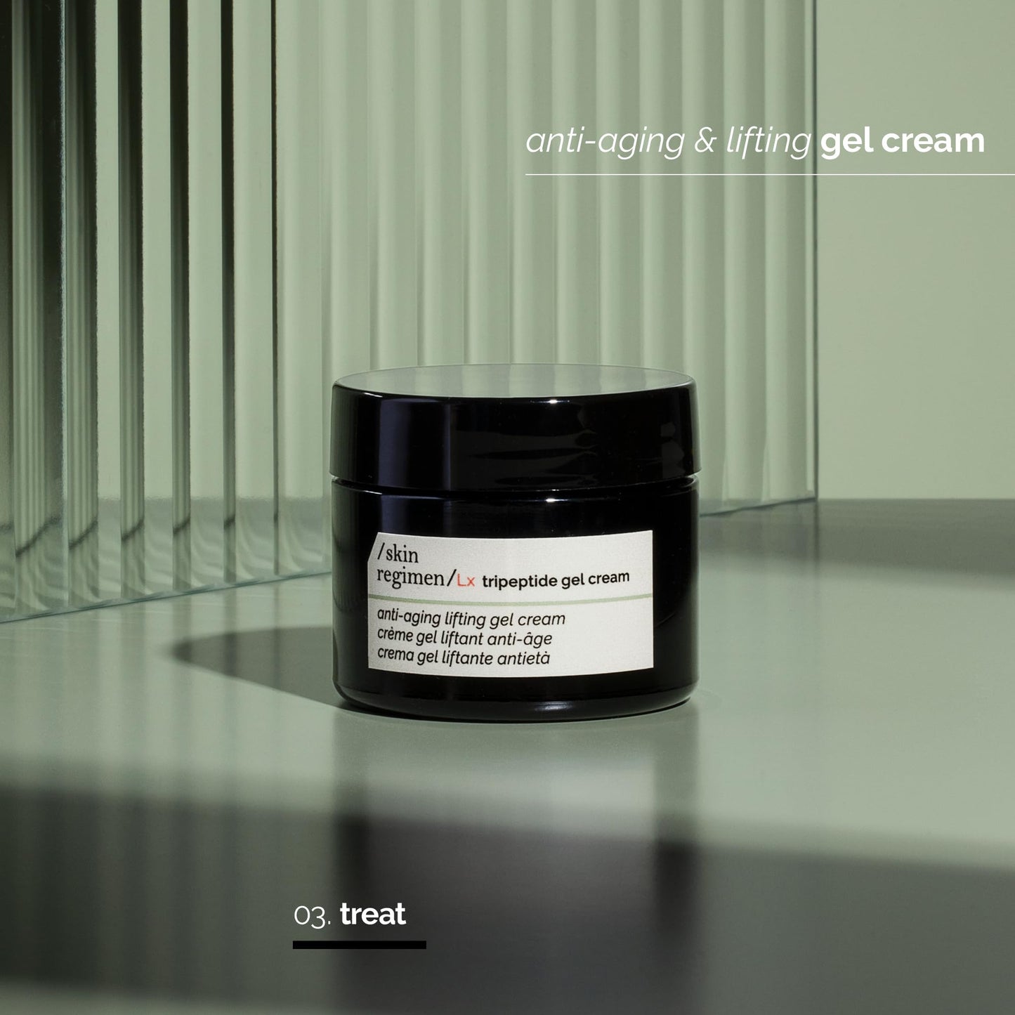 /skin regimen/ Lx Tripeptide Gel Cream, Anti-Aging Lifting Moisturizer, Hydrates, Protects, Pollution Defense, Longevity Complex™, Peptides, Clean Beauty, Vegan, Daily Use, 1.69 Fl Oz