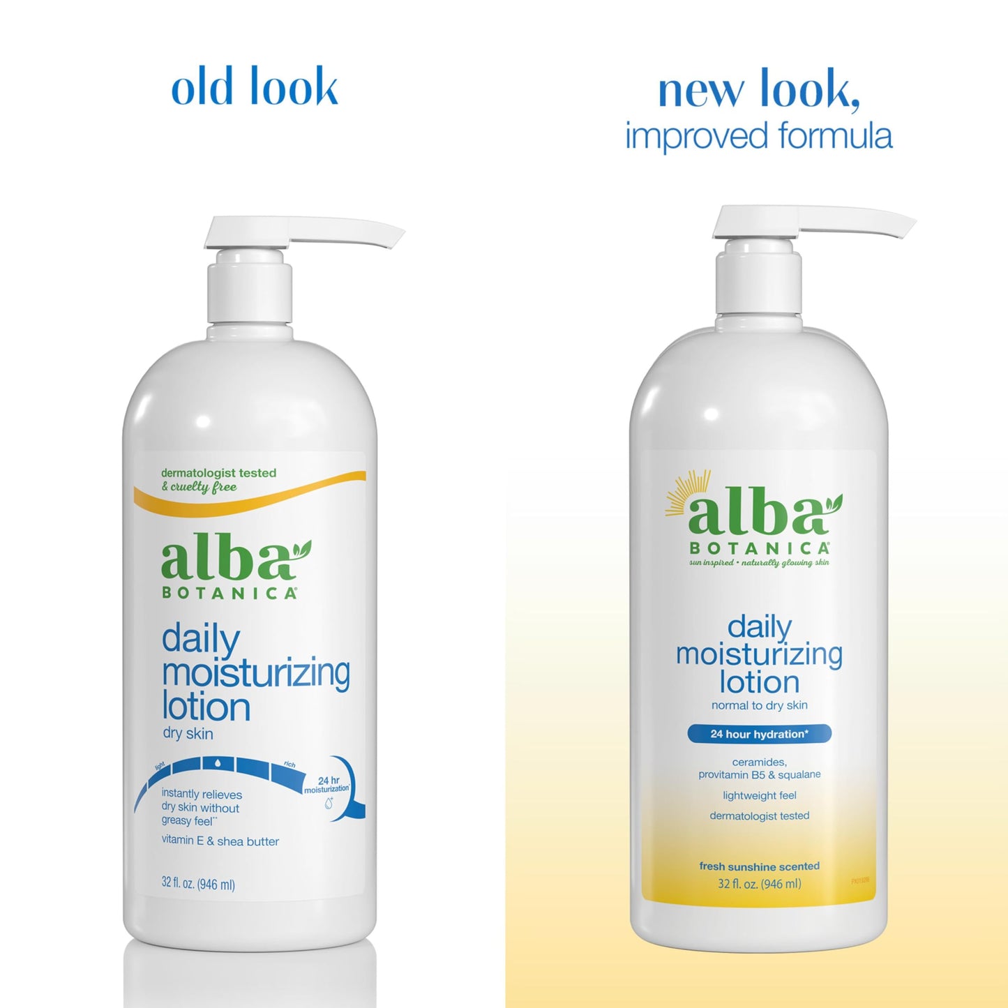 Alba Botanica Hydrating Moisturizing Lotion for Dry Skin with Vitamin E and Shea Butter, 32 Oz (Packaging May Vary)