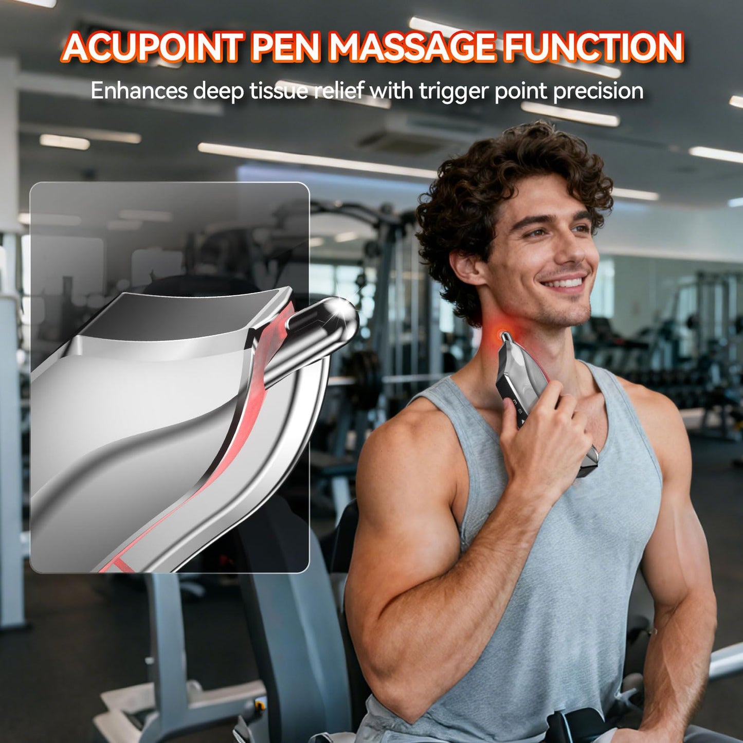 Muscle Scraper Tool,Electric Fascial Knife for Deep Tissue Massage - 4 Modes 3 Heating 3 Vibration,Electric Gua Sha,Myofascial Release Tool for Whole Body