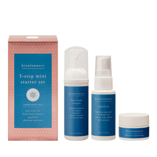 Combination Skin 3-Step Starter Set - Hydrating Cleanser, Toner & Moisturizer