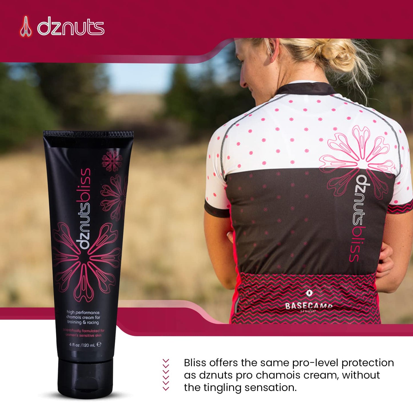 dznuts - Women’s Bliss Chamois Cream with InHeat Embrocation Cream for Cold Weather (Medium Heat)