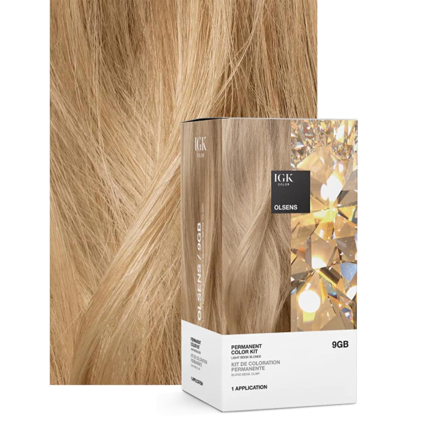 IGK Permanent Hair Dye Color Kit | 7 N Latte - Dark Natural Brown | 100% Gray Color Coverage + Strengthen + Shine | Ammonia Free