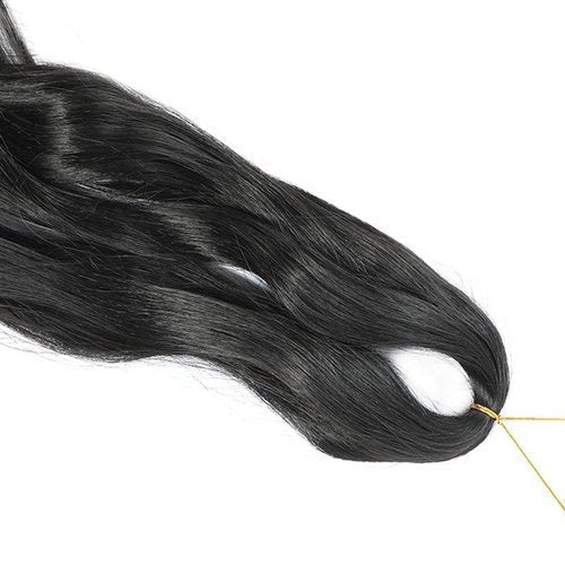 French Curly Braiding Hair 10 Inch 8 Packs - Pre Stretched Bouncy Braiding Hair- Loose Wavy Braiding Hair Synthetic Hair Extensions For Black Women (10 inch 8 packs 1B)
