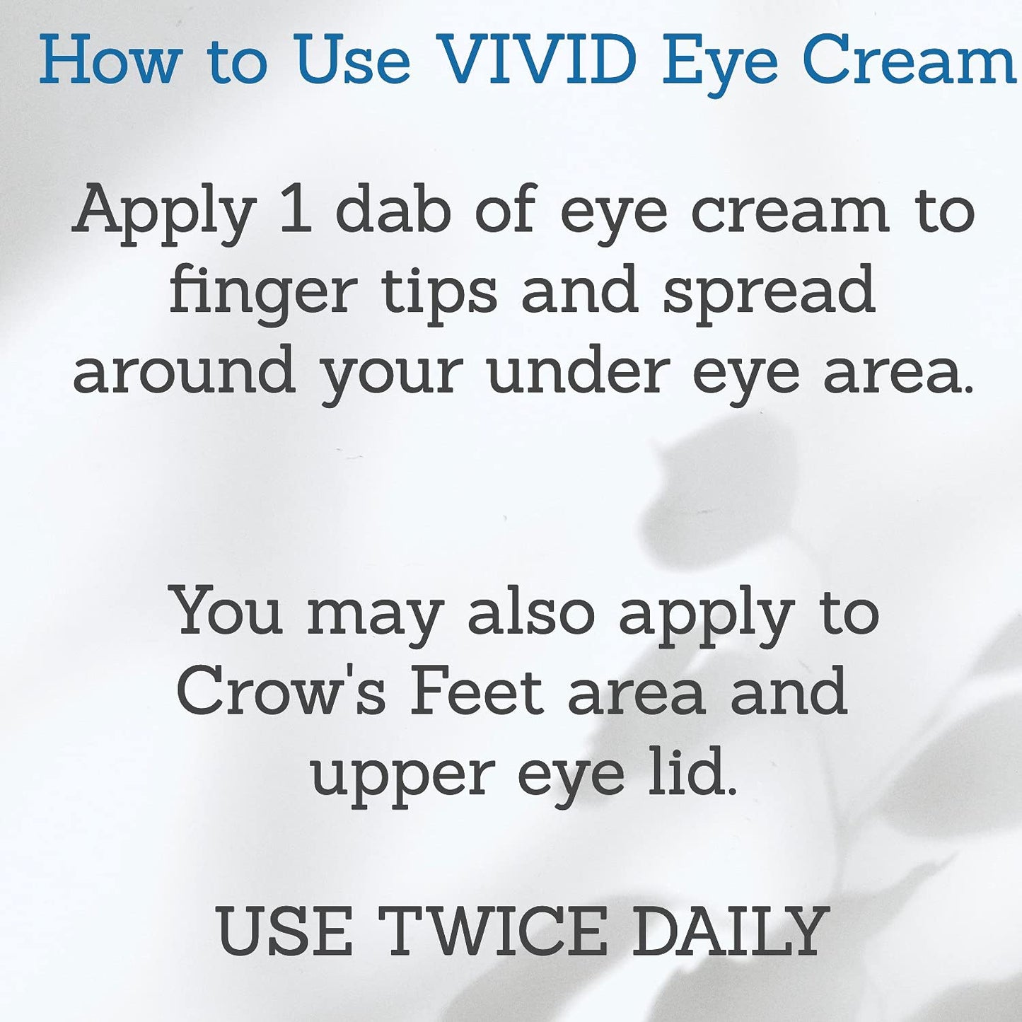 VIVID Peptide Eye Cream Fights Dark Circles Puffiness Fine Lines Whitonyl