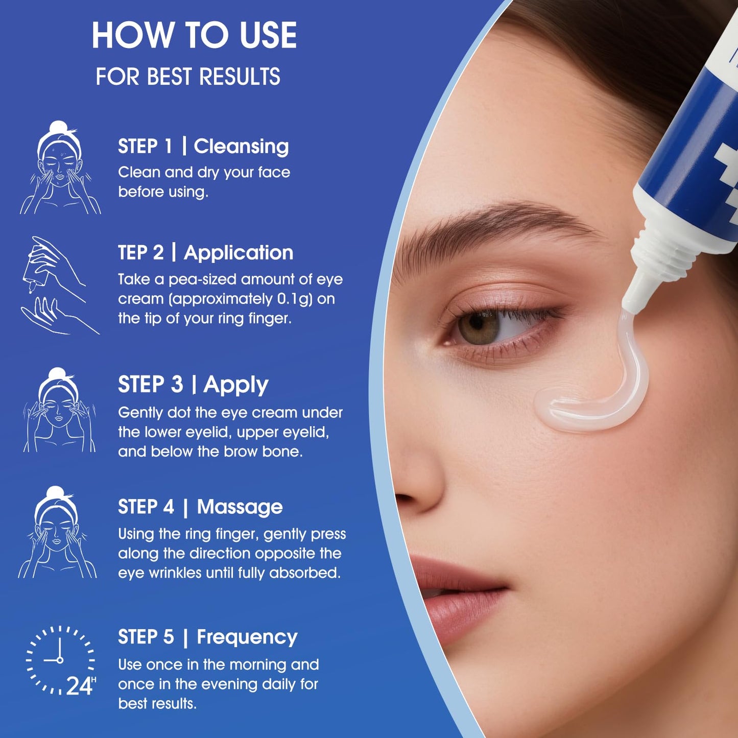 ceedoo Anti-Aging Eye Cream for Wrinkles, Fine Lines and Crows Feet - Peptides, Caffeine, Niacinamide and Ceramides - Firms Skin, Strengthens Barrier - 0.5 fl oz, Men and Women