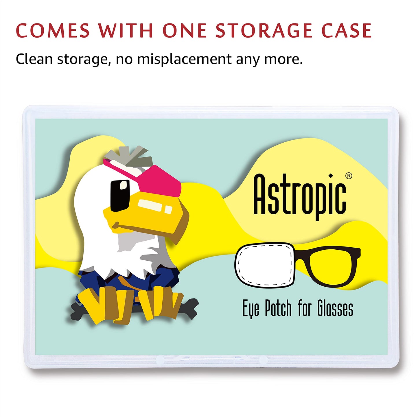 Astropic Large Silk Eye Patch for Adults Kids Big Glasses to Cover Either Eye (Large, Black)