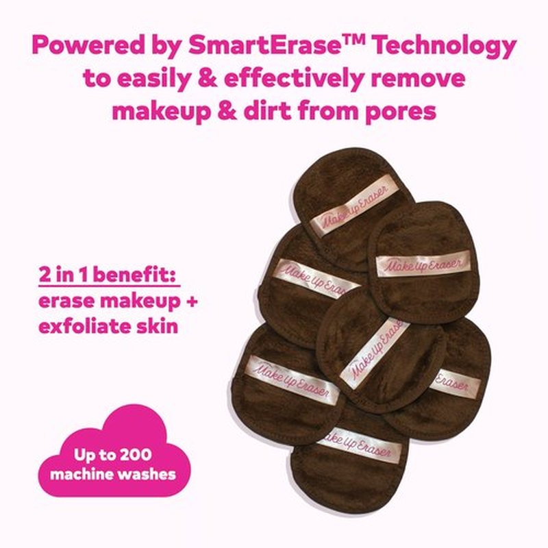 The Original MakeUp Eraser, 7-Day Set, Erase All Makeup With Just Water, Including Waterproof Mascara, Eyeliner, Foundation, Lipstick, Sunscreen, and More! Mocha, 7ct.