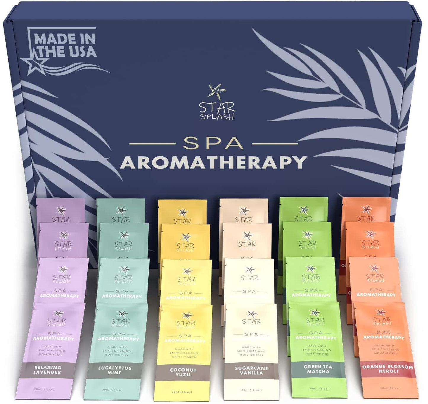 STAR SPLASH Hot Tub Aromatherapy Multipack - Set of 24 Relaxing Bath or Spa Scents Including Lavender, Eucalyptus Mint, Vanilla, Coconut Yuzu, and More - Paraben-Free, Hot Tub Accessories for Adults