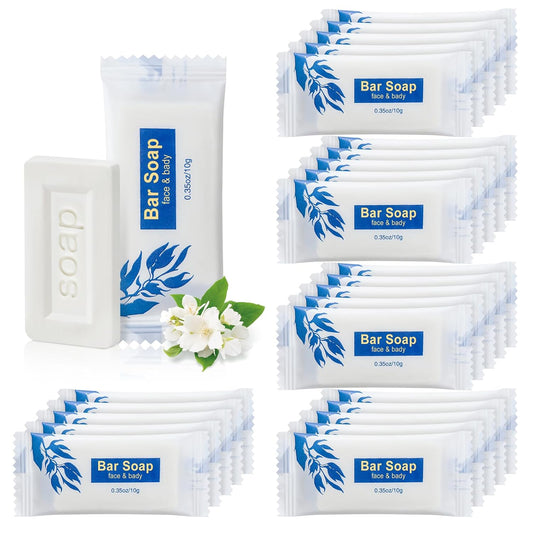 Mini Soap Bars - Individually Wrapped Travel Size Soap | 0.35oz Bulk Hotel Toiletries (25 Pack)