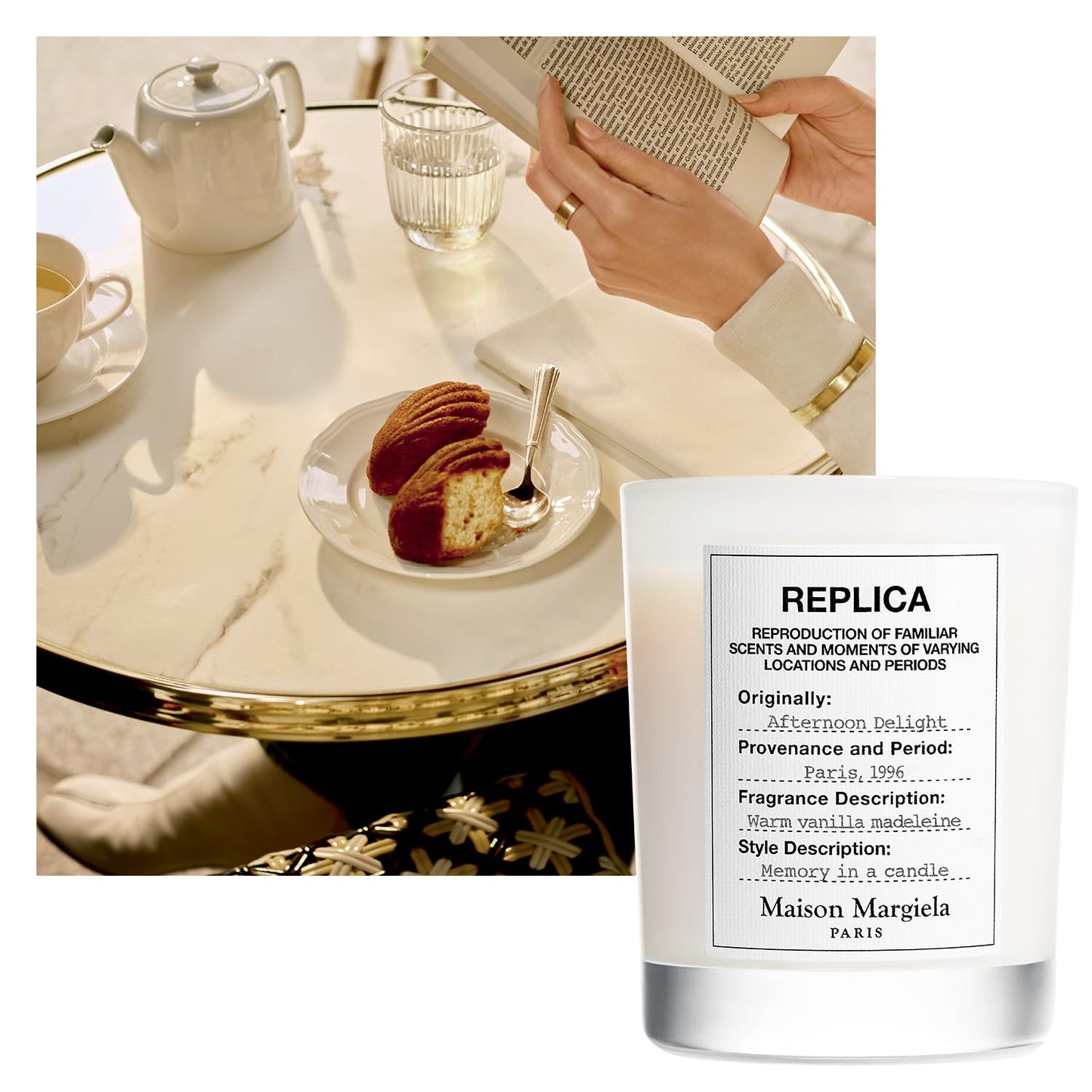 Maison Margiela - Replica - Afternoon Delight Scented Candle - Warm & Cozy Scent - with Vanilla & Sandalwood - 5.8 Oz