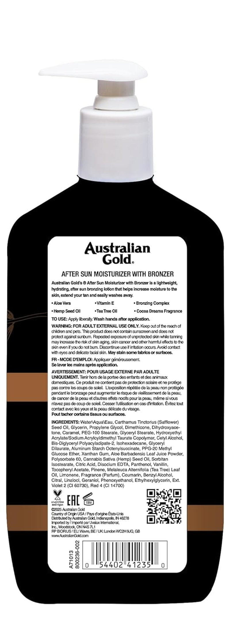 Australian Gold After Sun Moisturizer - Aloe & Vitamin E Infused, Lightweight Skin Conditioner | 16 oz, Cocoa Dreams Scent