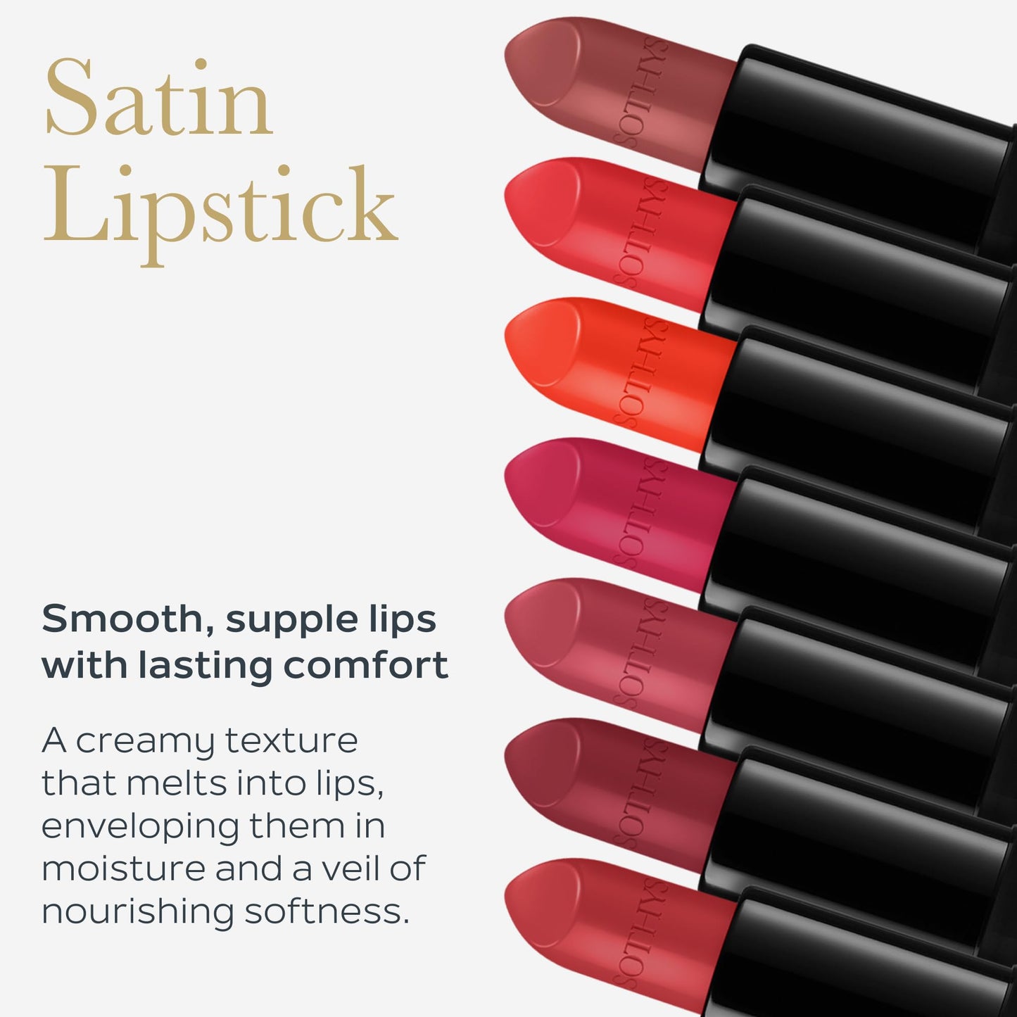 SOTHYS Rouge Intense Satin Lipstick – 236 Bois de Rose Vaugirard | Creamy Rosewood Lip Color with Hydration and Comfort | Long-Lasting Finish