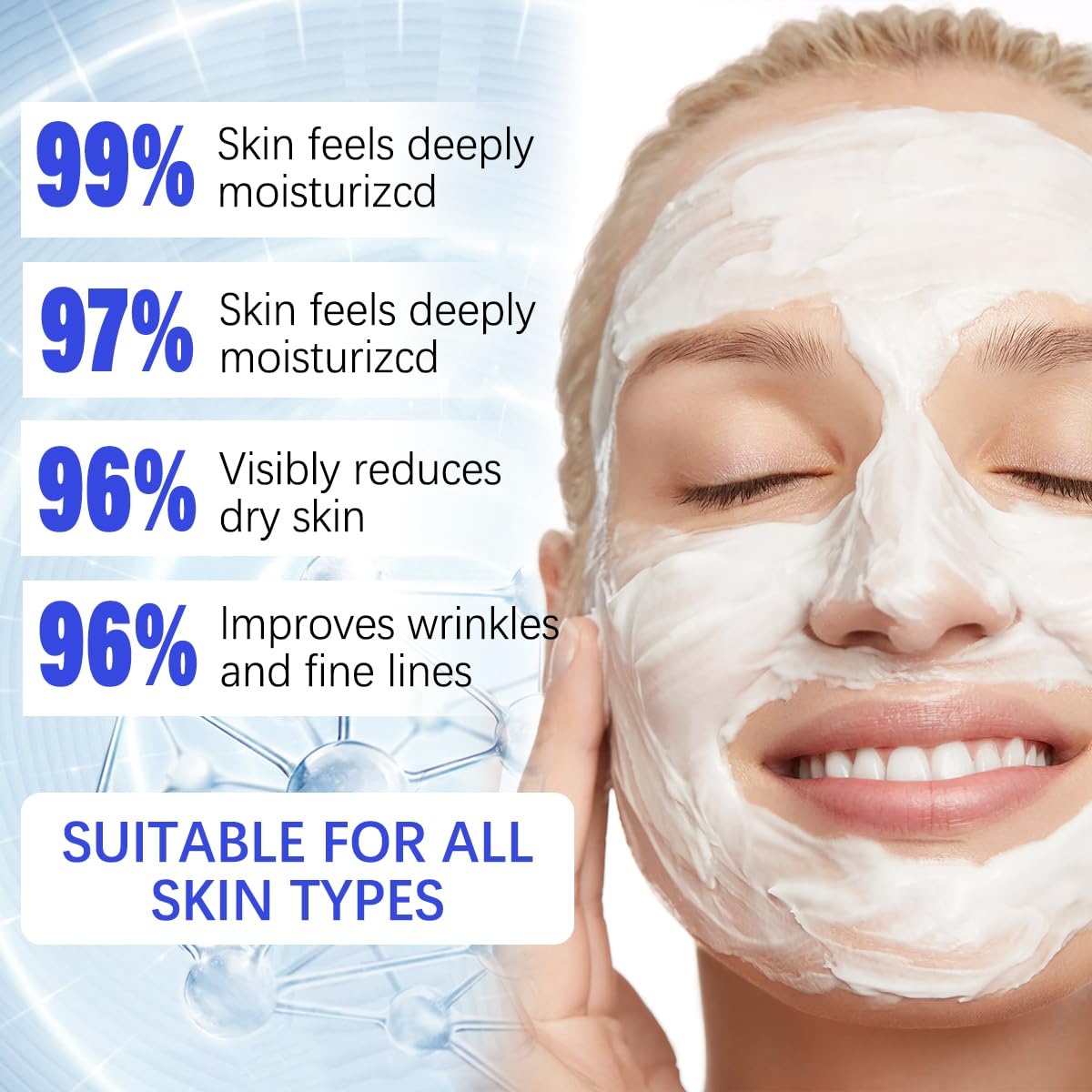 ESUNM Hyaluronic Acid Powder for Skin Care,Low Molecular Weight, Cosmetics Grade | Skin Hydration and Moisture Support Supplements,Water Soluble Moisturizing Ingredient for DIY Facial Serum 3.52 oz