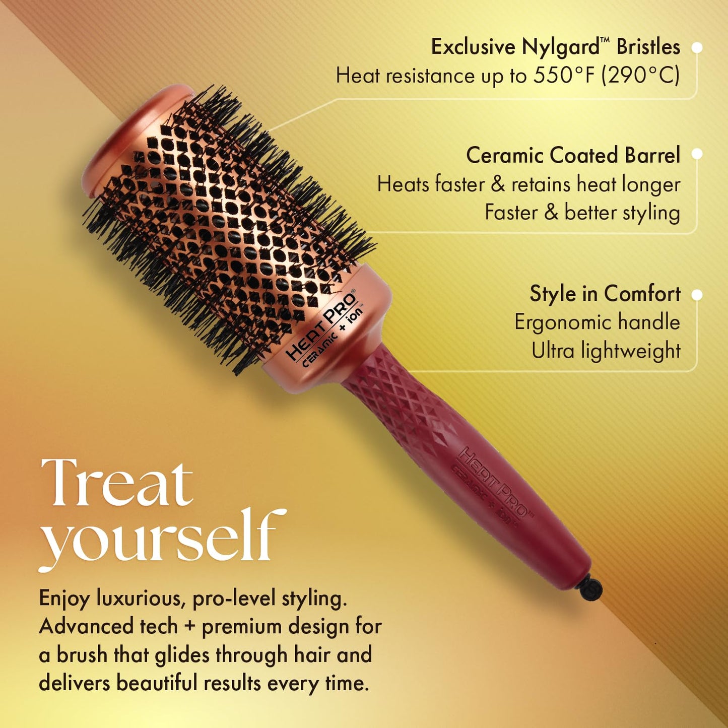 Olivia Garden HeatPro Round Thermal Hair Brush (not electrical)