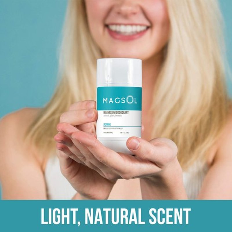 MAGSOL Aluminum Free Deodorant for Women and Men - Natural Deodorant with 4 Total Ingredients, No Baking Soda (Jasmine)